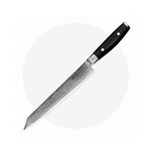 Нож кухонный для тонкой нарезки 23 см, Sujihiki, дамасская сталь, серия Ran, YAXELL, Япония, Ножи филейные