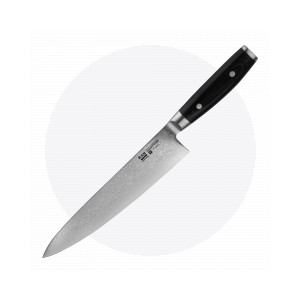 Профессиональный поварской кухонный нож 25,5 см, Gyuto, дамасская сталь, серия Ran, YAXELL, Япония, Ножи поварские