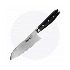 Нож кухонный Сантоку 16,5 см, Santoku, дамасская сталь, серия Gou, YAXELL, Япония, Ножи сантоку