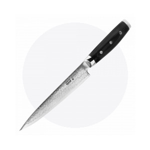 Нож кухонный для тонкой нарезки 18 см, Sujihiki, дамасская сталь, серия Gou, YAXELL, Япония, Ножи филейные