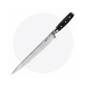 Нож кухонный для тонкой нарезки 25,5 см, Sujihiki, дамасская сталь, серия Gou, YAXELL, Япония, Ножи филейные