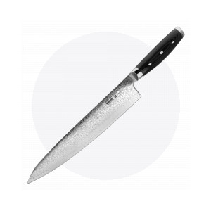 Профессиональный поварской кухонный нож 25,5 см, Gyuto, дамасская сталь, серия Gou, YAXELL, Япония, Серия GOU дамасская сталь 101 слой