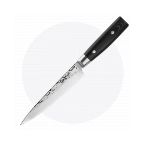 Нож кухонный для тонкой нарезки 18 см, Sujihiki, дамасская сталь, серия Zen, YAXELL, Япония, Ножи филейные