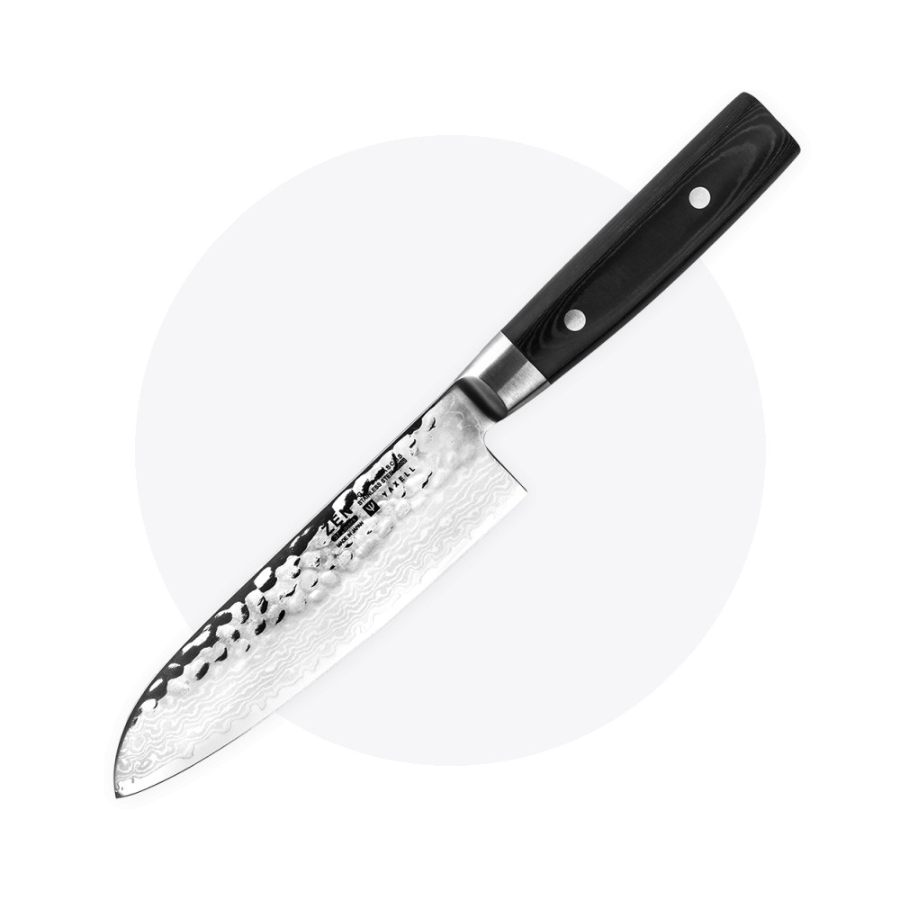 Нож кухонный Сантоку 16,5 см, Santoku, дамасская сталь, серия Zen, YAXELL, Япония
