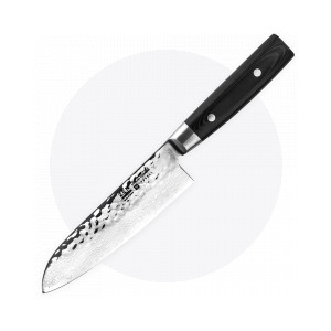 Нож кухонный Сантоку 16,5 см, Santoku, дамасская сталь, серия Zen, YAXELL, Япония, Ножи сантоку