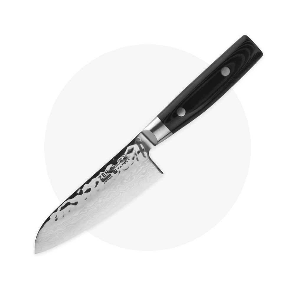 Нож кухонный Сантоку 12,5 см, Santoku, дамасская сталь, серия Zen, YAXELL, Япония