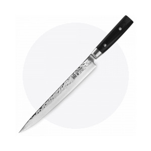 Нож кухонный для тонкой нарезки 25,5 см, Sujihiki, дамасская сталь, серия Zen, YAXELL, Япония, Ножи филейные