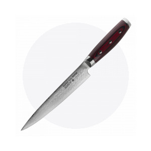 Нож кухонный для тонкой нарезки 18 см, Sujihiki, дамасская сталь, серия GOU 161, YAXELL, Япония, Ножи филейные