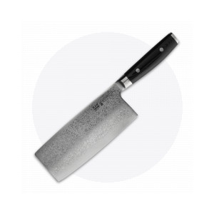 Нож кухонный для резки овощей Chinese chef's 18 см, Chinese Cleaver, дамасская сталь, серия Ran, YAXELL, Япония, Ножи поварские