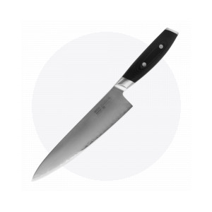 Профессиональный поварской кухонный нож 20 см, Gyuto, сталь VG-10 в обкладке из нержавеющей стали, серия Mon, YAXELL, Япония, Ножи поварские