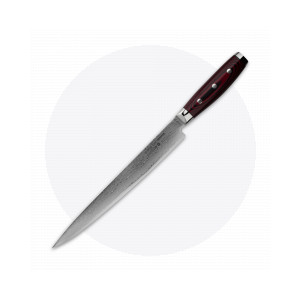 Нож кухонный для тонкой нарезки 25 см, Sujihiki, дамасская сталь, серия GOU 161, YAXELL, Япония, Ножи филейные